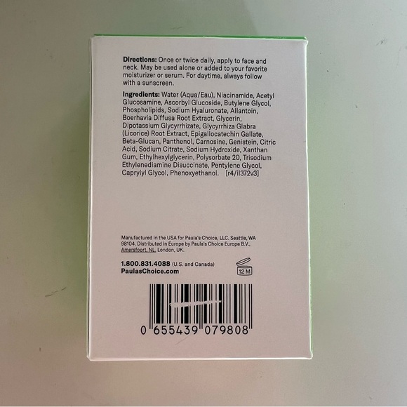 Paula's Choice 10% Niacinamide Booster 20 ml 0.67 oz Vitamin B3 B5 NEW in Box - Picture 3 of 4